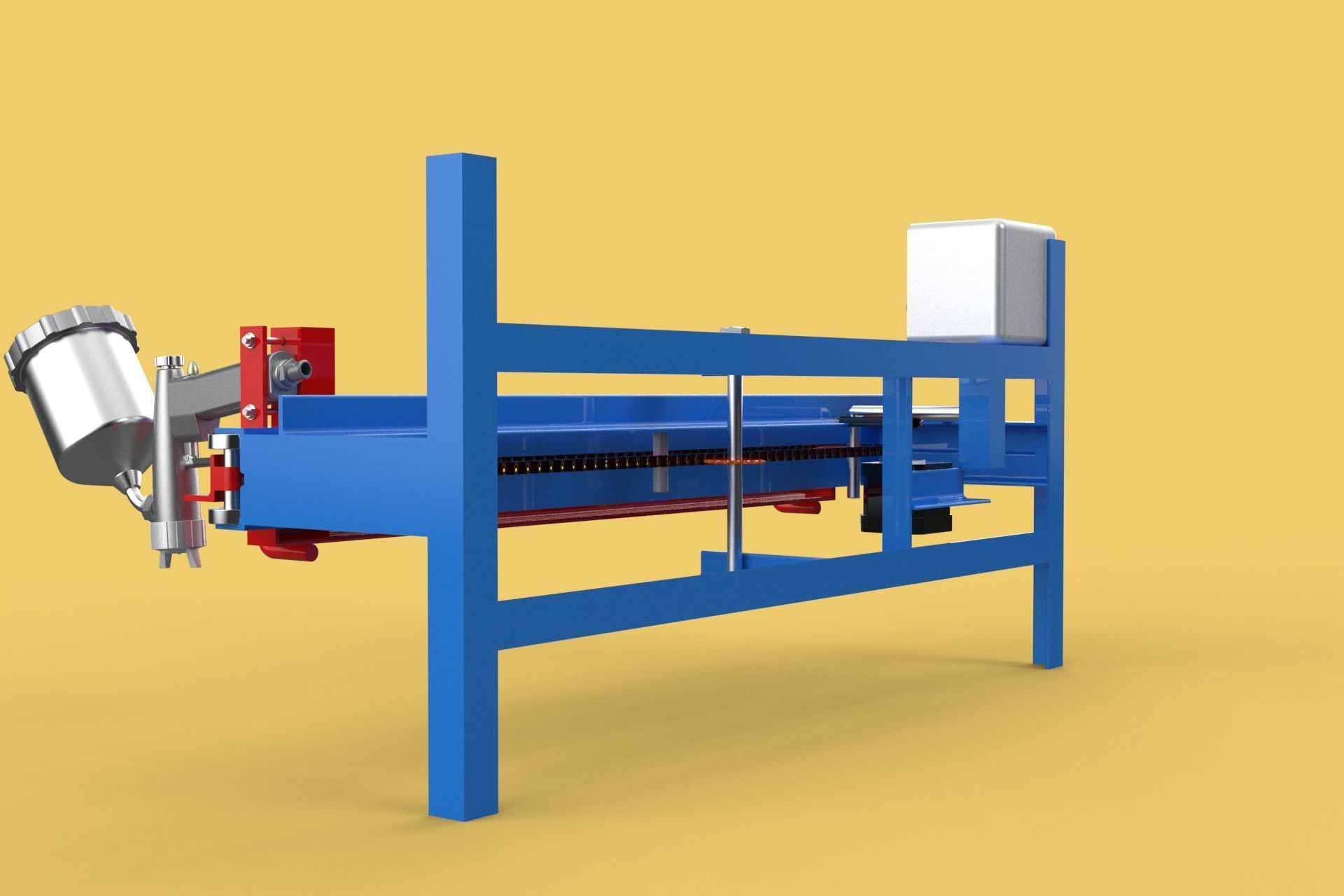 AUTOMATIC PAINT SPRAYING MACHINE SPRAYER COATING AIRBRUSH TOOL 3D model_8