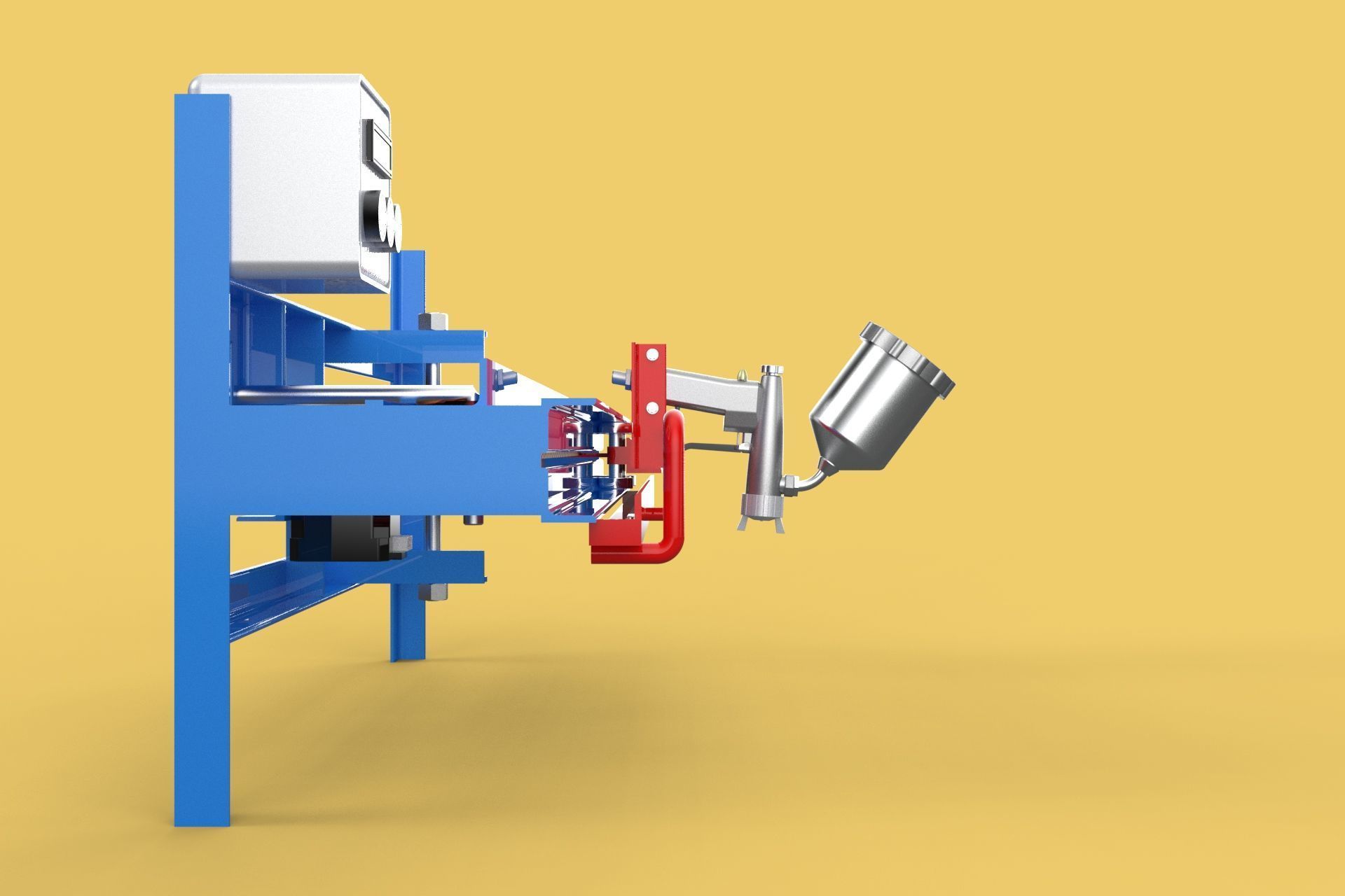 AUTOMATIC PAINT SPRAYING MACHINE SPRAYER COATING AIRBRUSH TOOL 3D model_22