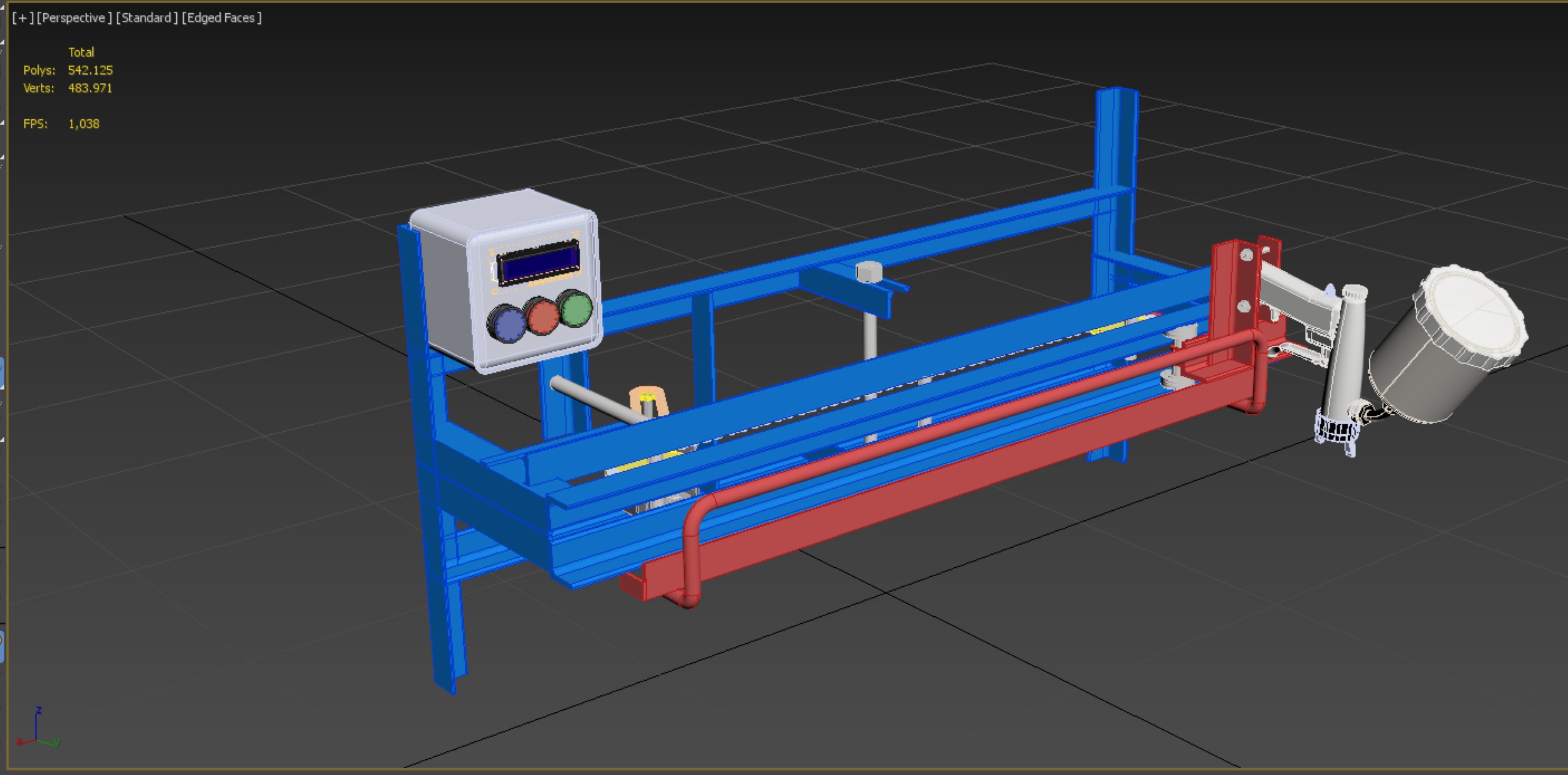 AUTOMATIC PAINT SPRAYING MACHINE SPRAYER COATING AIRBRUSH TOOL 3D model_27