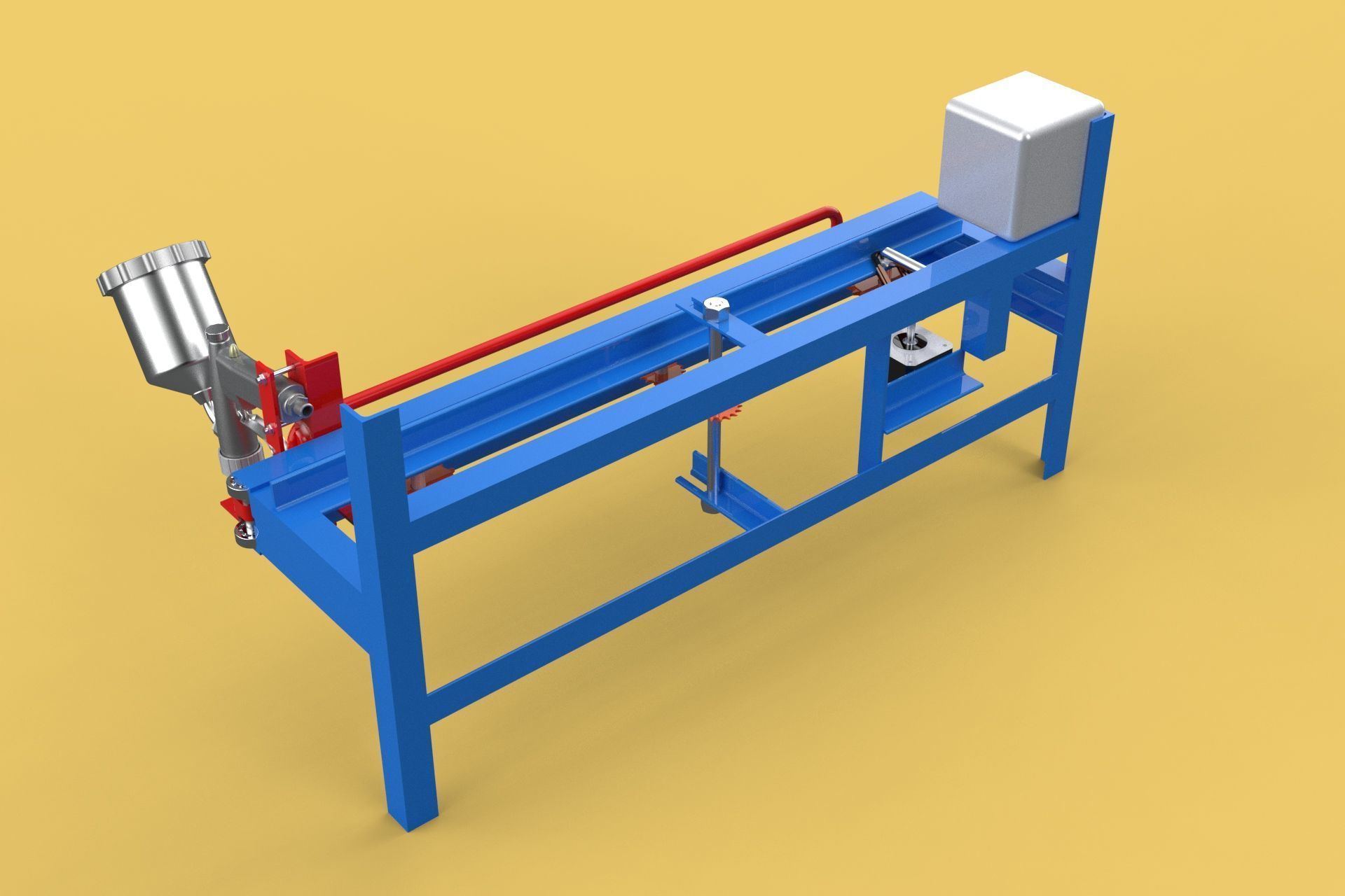 AUTOMATIC PAINT SPRAYING MACHINE SPRAYER COATING AIRBRUSH TOOL 3D model_4