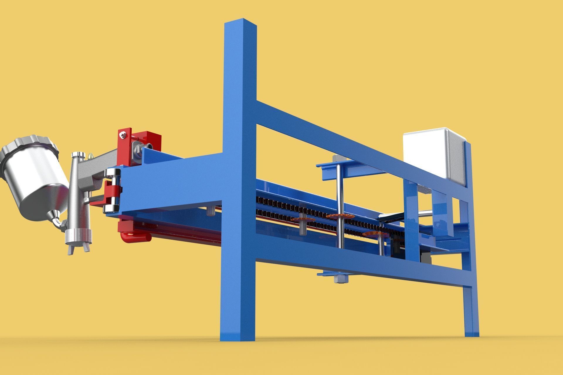 AUTOMATIC PAINT SPRAYING MACHINE SPRAYER COATING AIRBRUSH TOOL 3D model_13