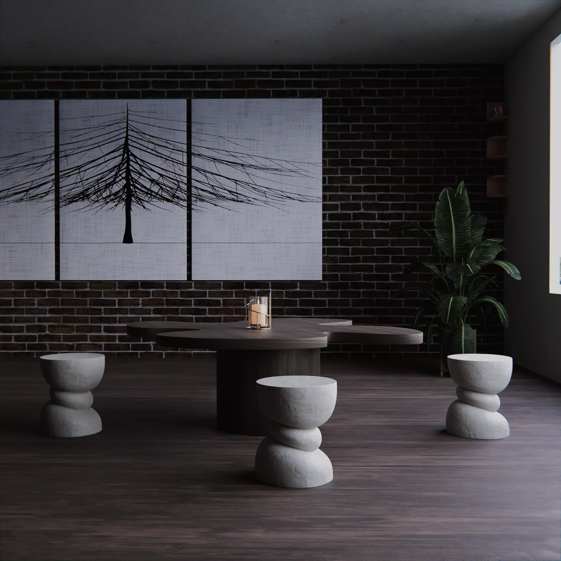 Interior scene Free 3D model_0