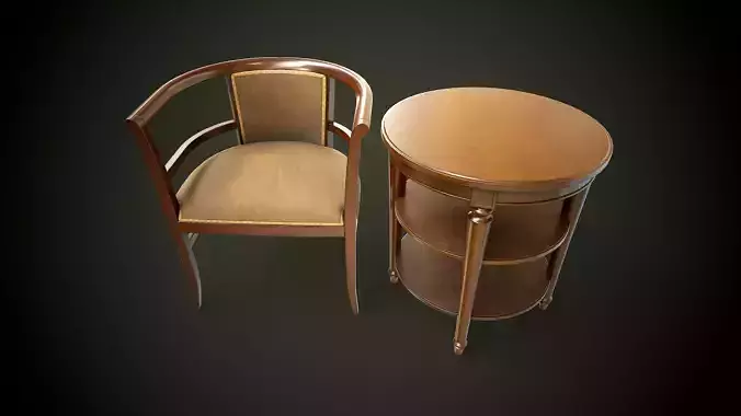 Vintage Chair and Coffee Table