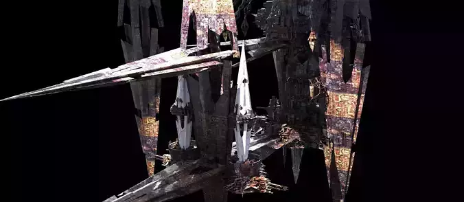 Alien planet mining station 4