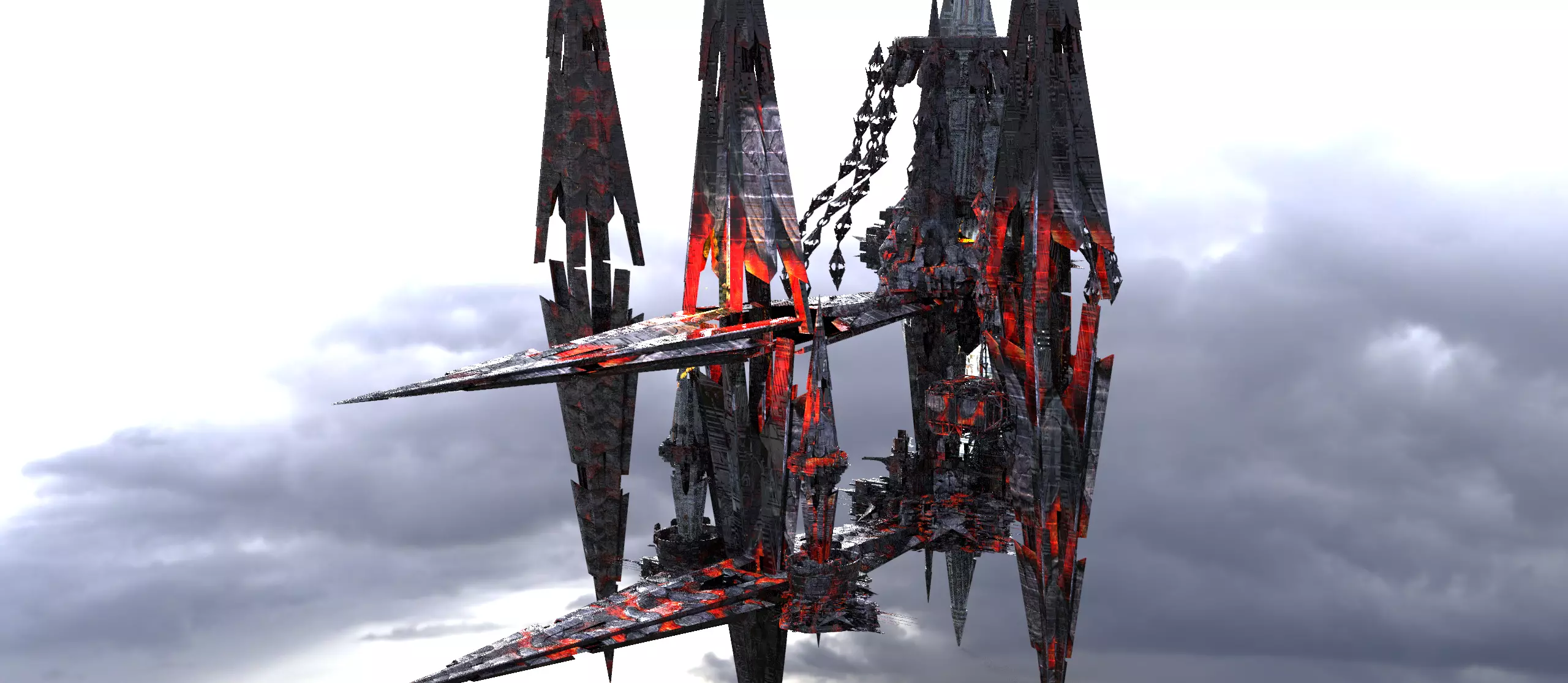 Alien Lava Spikes 1  Low-poly 3D model_0