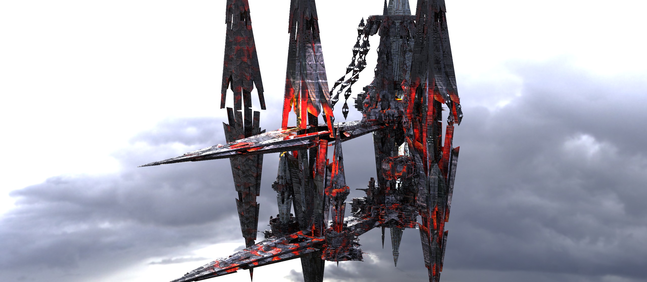 Alien Lava Spikes 1  Low-poly 3D model_1