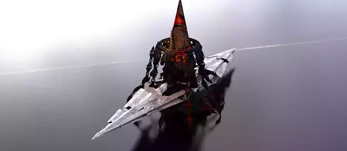 Lava station Low-poly 3D model