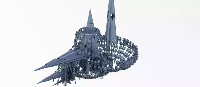 Alien planet mining station base 7