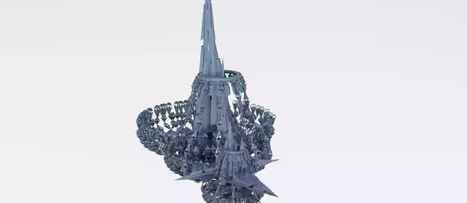 Alien planet mining station base 8