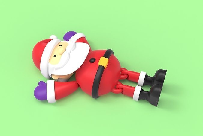 Santa Claus Flexi toy 3D print model
