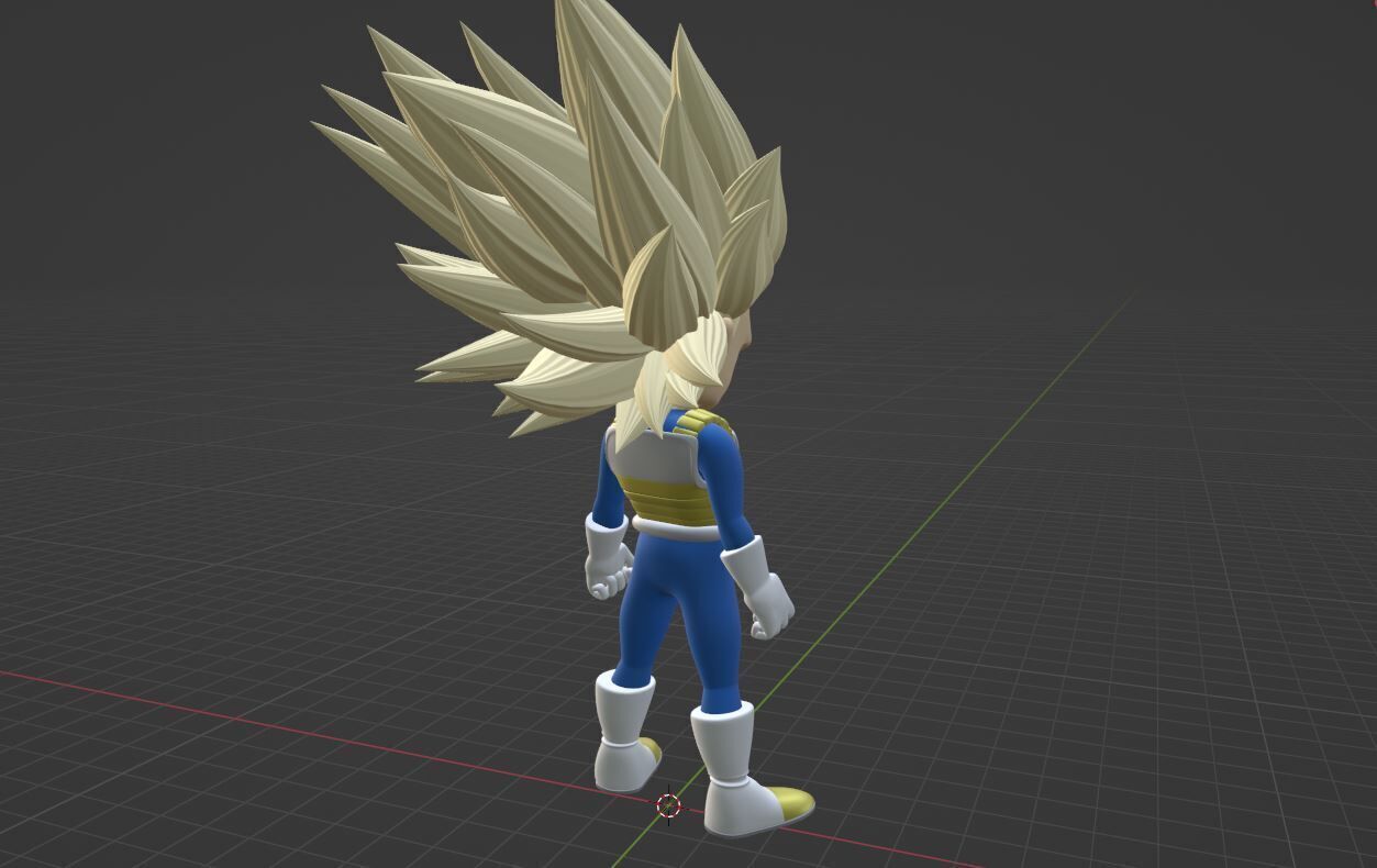 Vegeta Mini Super Saiyan 3 - Dragonball Daima 3D model_7
