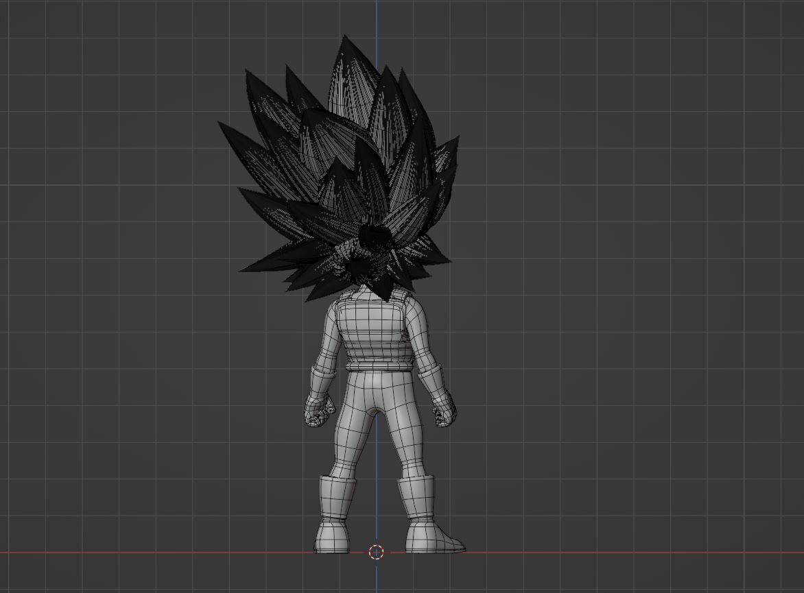 Vegeta Mini Super Saiyan 3 - Dragonball Daima 3D model_11