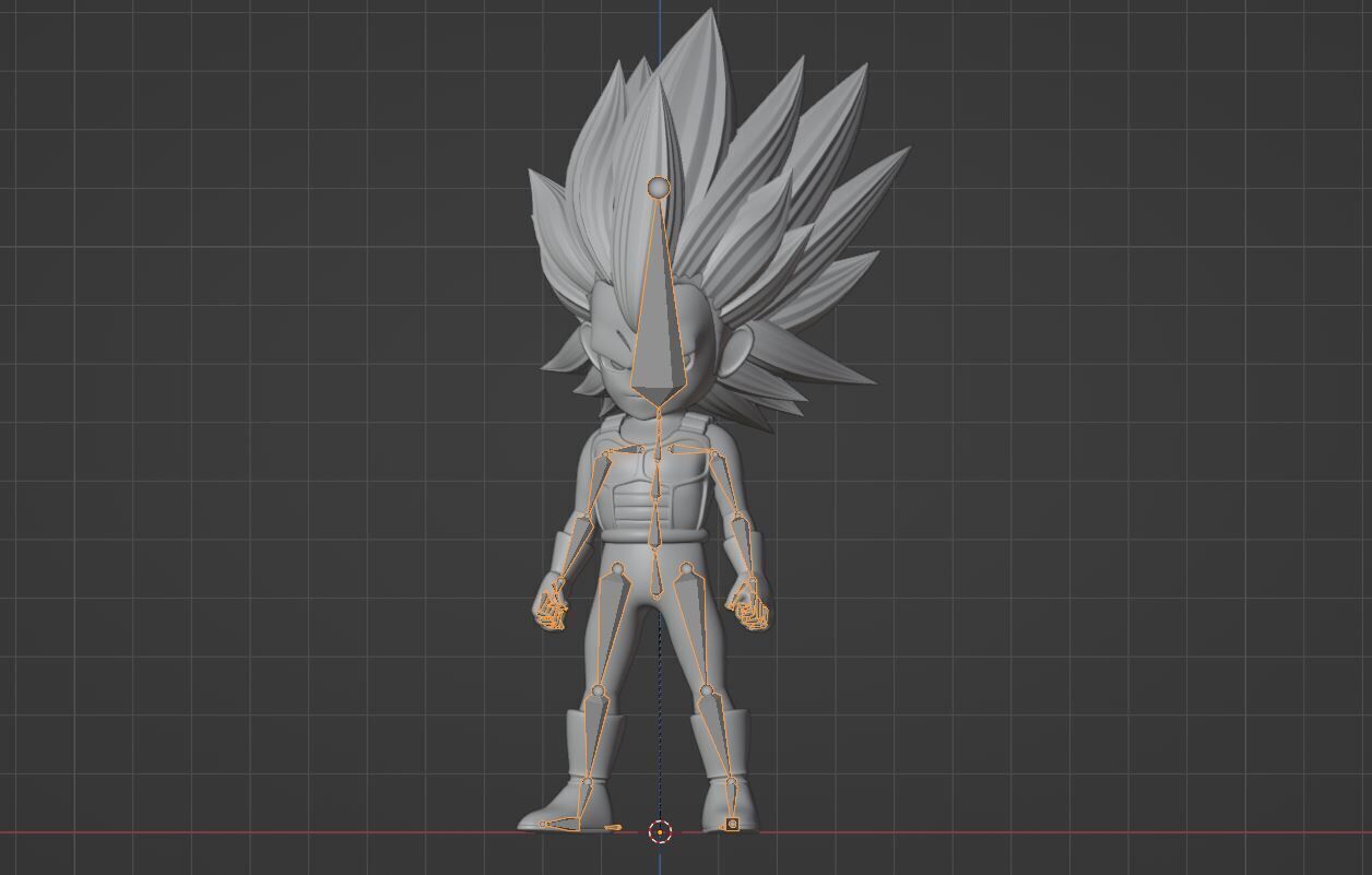Vegeta Mini Super Saiyan 3 - Dragonball Daima 3D model_13