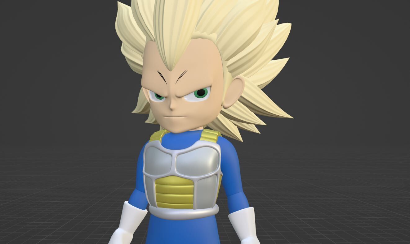 Vegeta Mini Super Saiyan 3 - Dragonball Daima 3D model_8