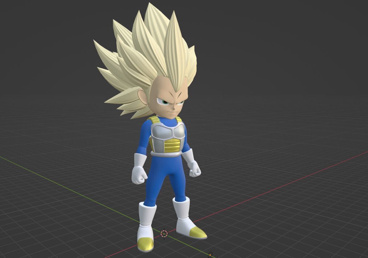Vegeta Mini Super Saiyan 3 - Dragonball Daima 3D model_6
