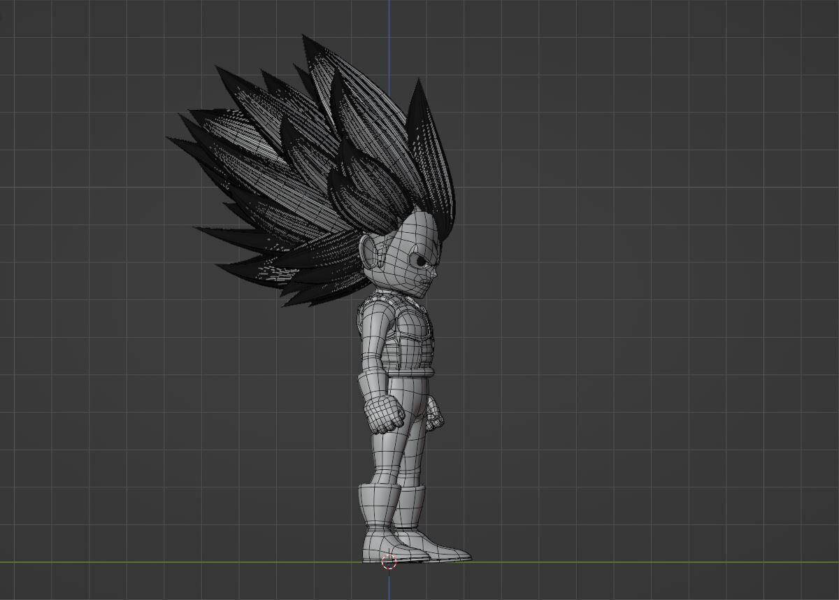 Vegeta Mini Super Saiyan 3 - Dragonball Daima 3D model_12