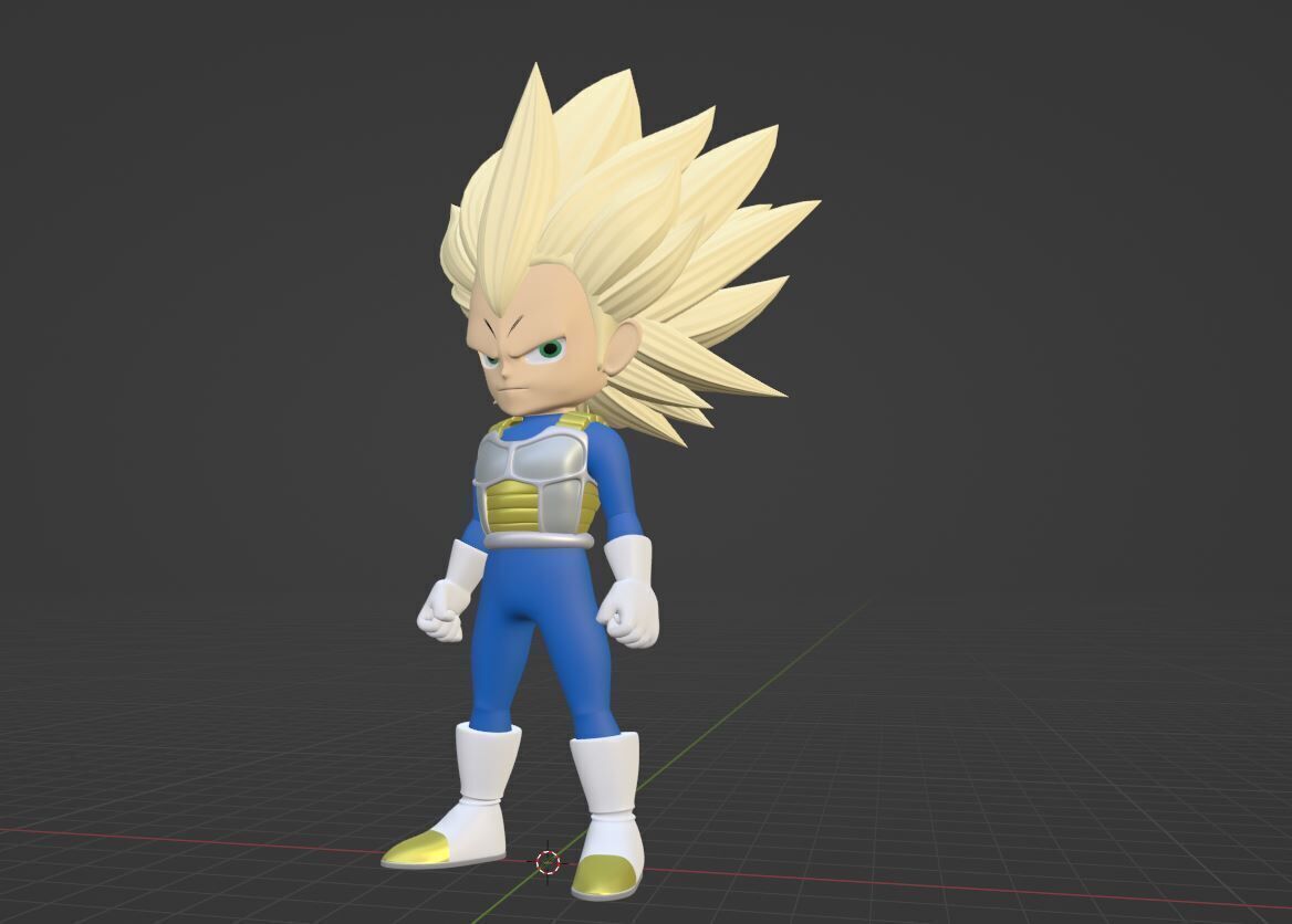 Vegeta Mini Super Saiyan 3 - Dragonball Daima 3D model_5