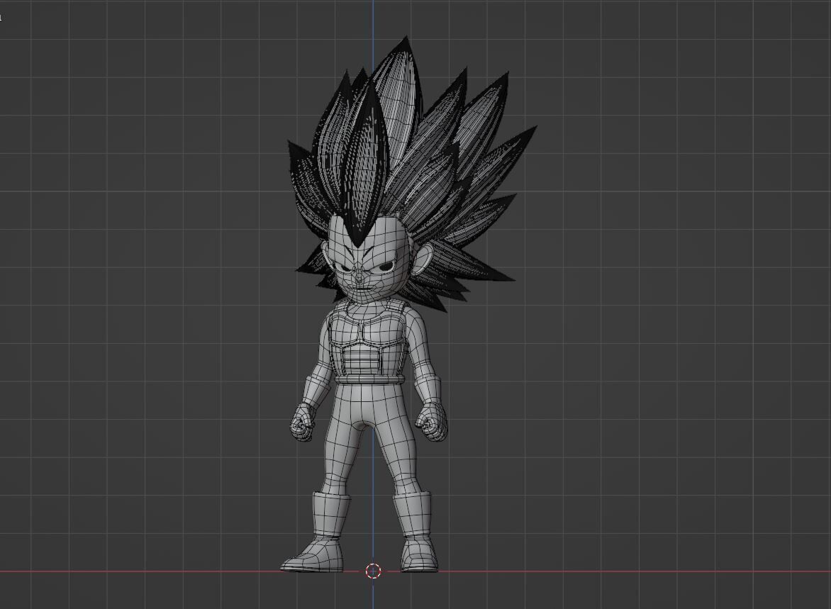 Vegeta Mini Super Saiyan 3 - Dragonball Daima 3D model_9