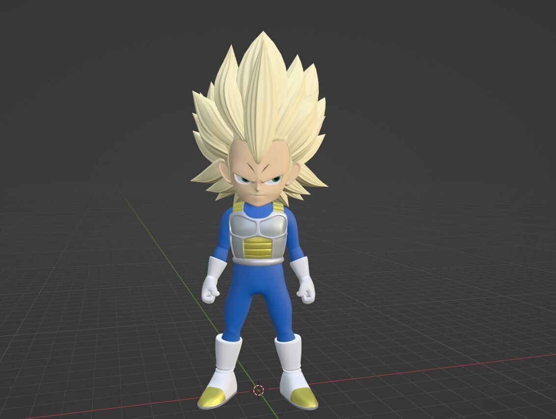Vegeta Mini Super Saiyan 3 - Dragonball Daima 3D model_4