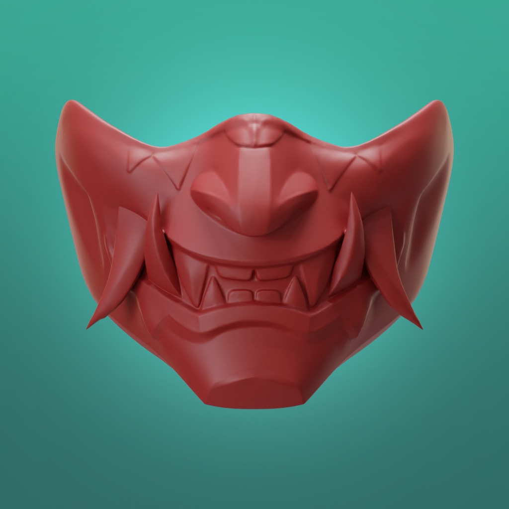 DEMONIC MASK 3D print model_1