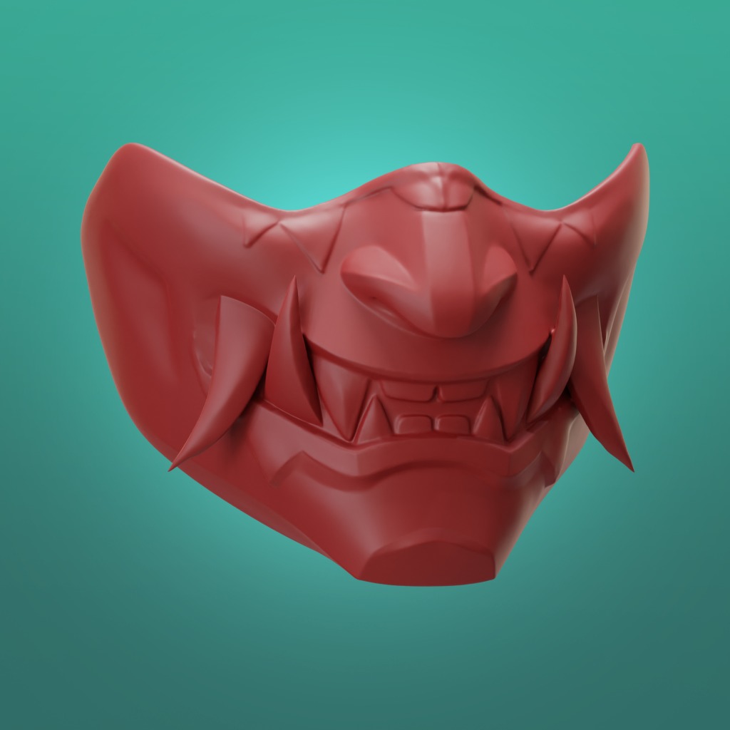DEMONIC MASK 3D print model_2