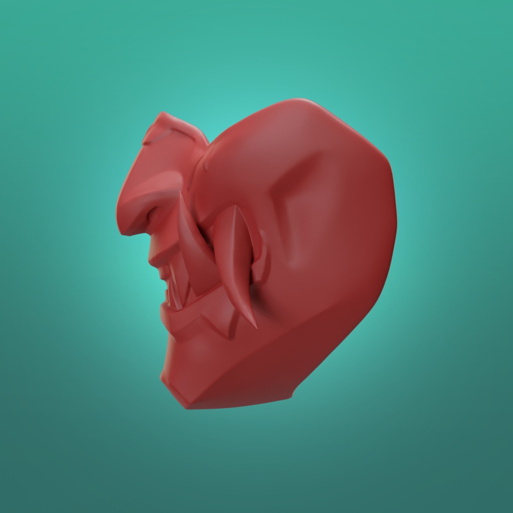 DEMONIC MASK 3D print model_3