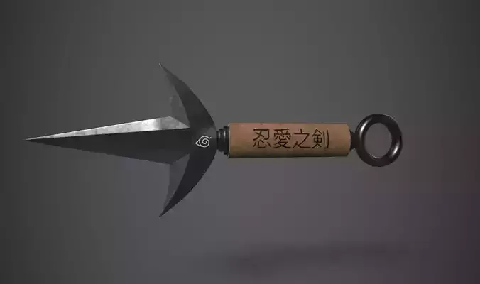 Minato Kunai 3D Model - Iconic Ninja Weapon