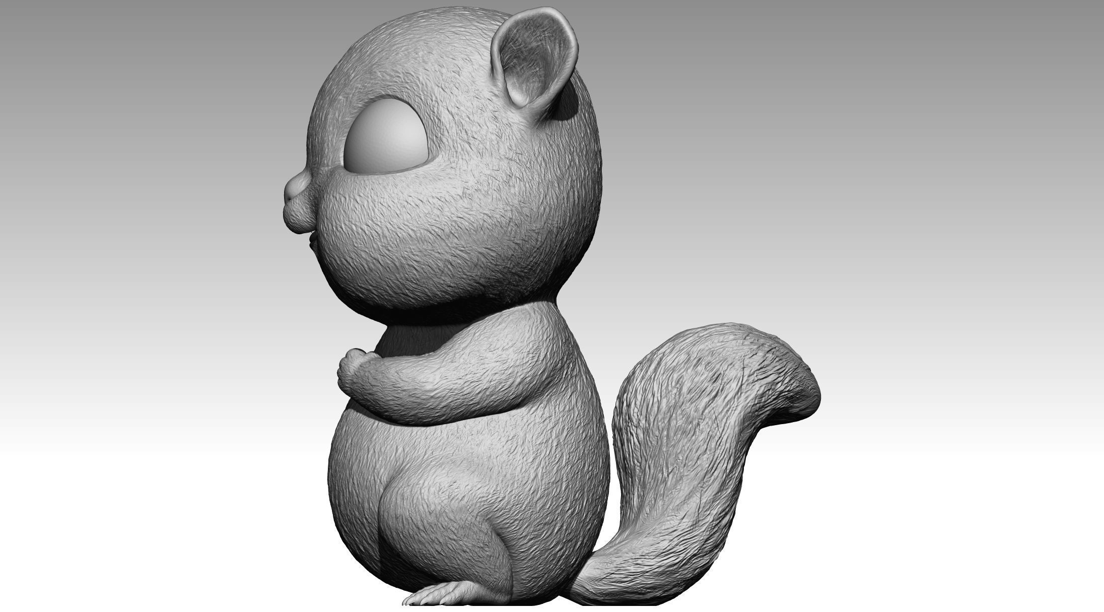 Cute squirrel 9 3D print model_3