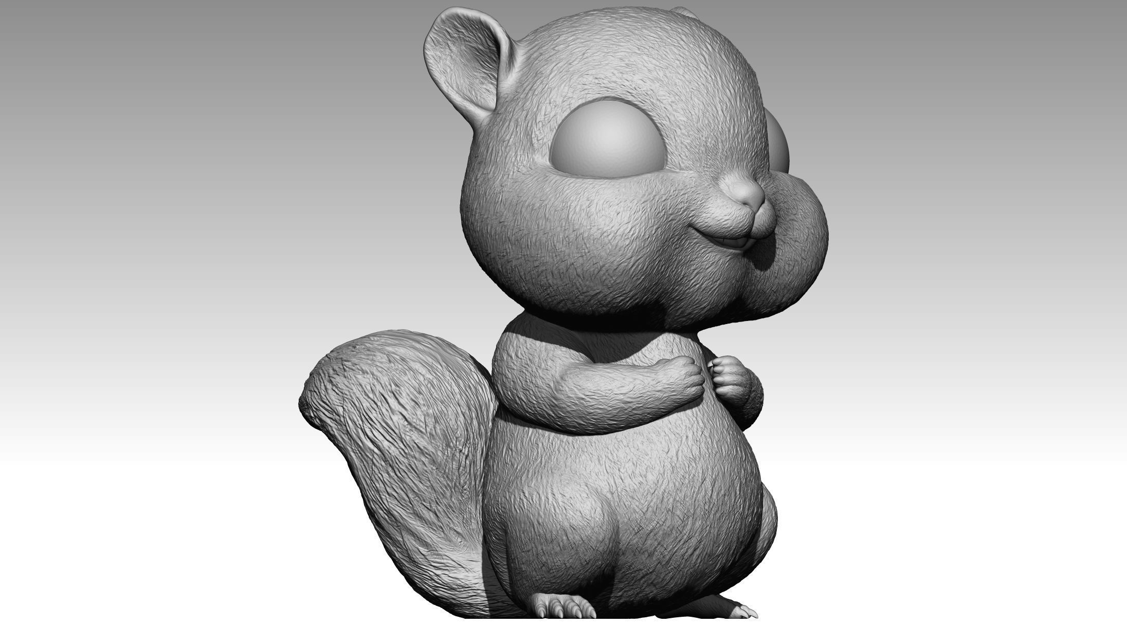 Cute squirrel 9 3D print model_5