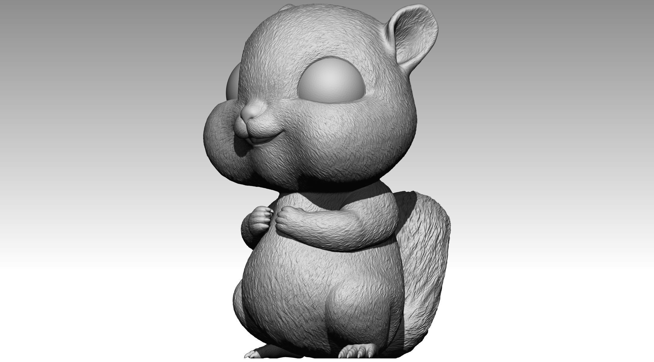 Cute squirrel 9 3D print model_4