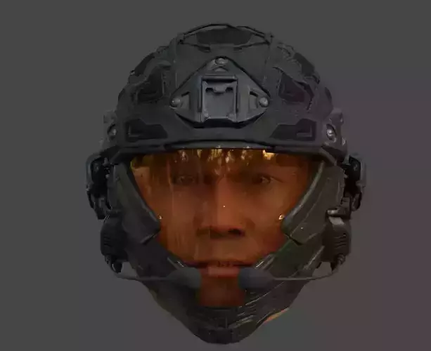 Tactical Recon Helmet Low-poly 3D model