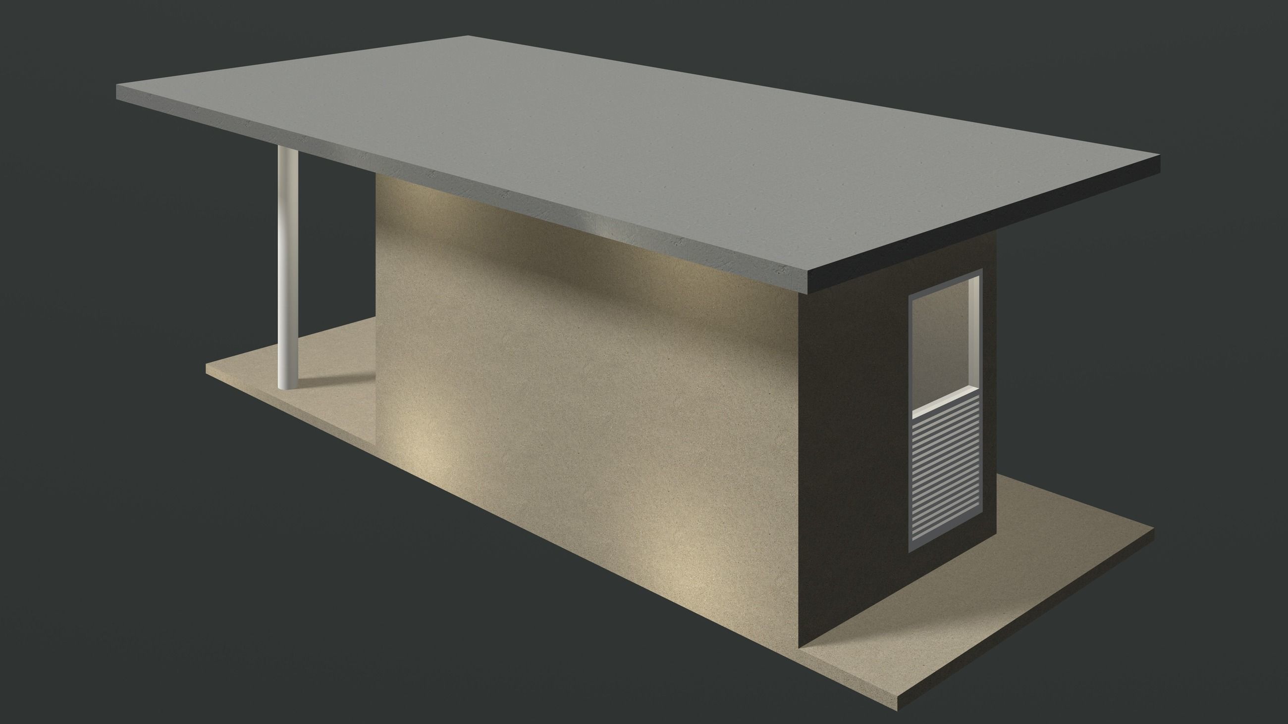Security booth 24u12 3D model_3