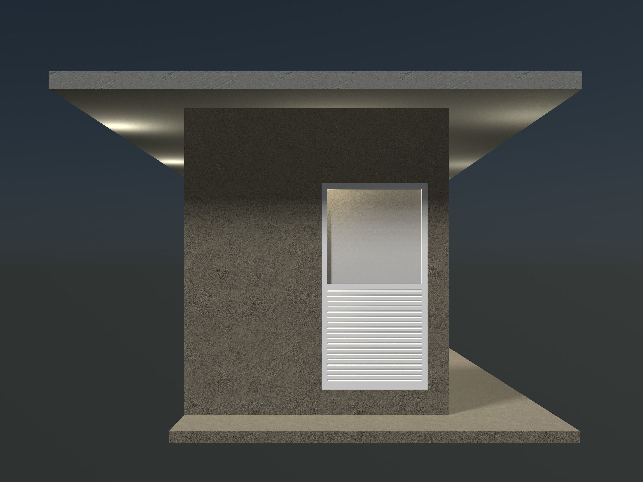 Security booth 24u12 3D model_7