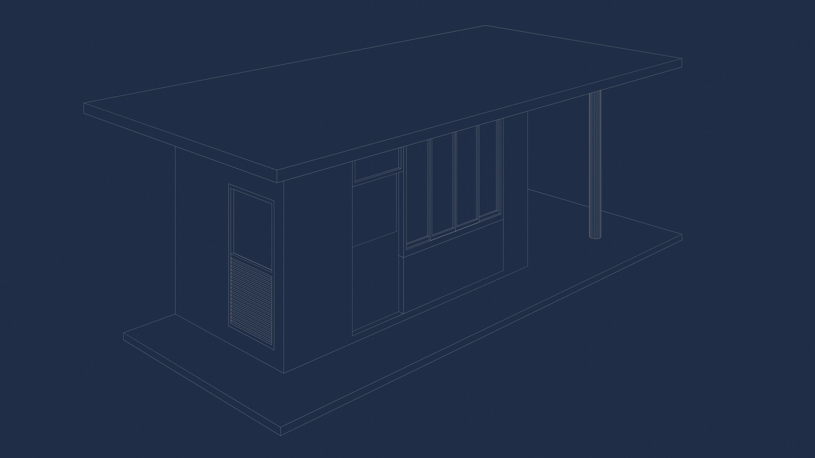 Security booth 24u12 3D model_14