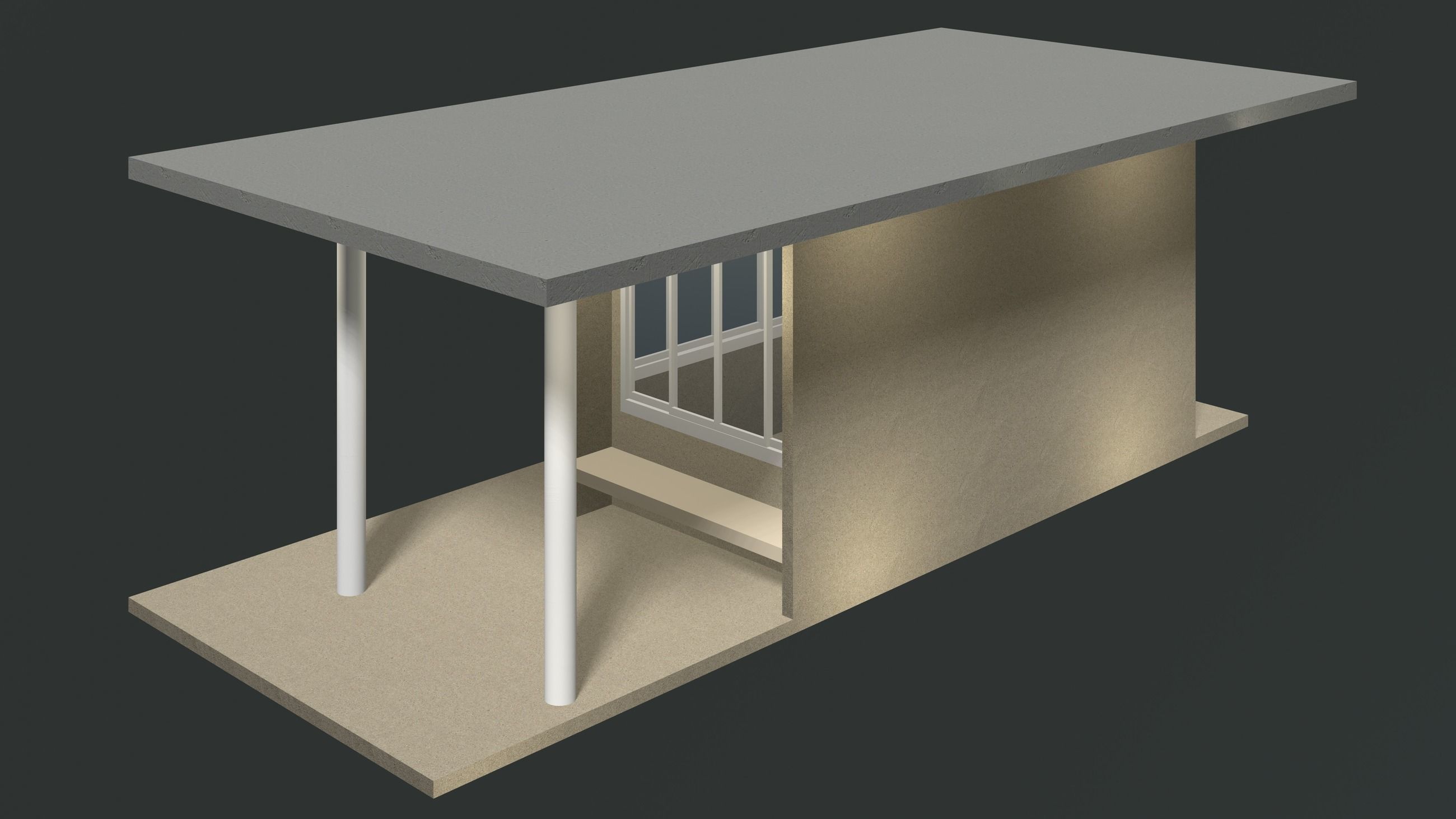 Security booth 24u12 3D model_2