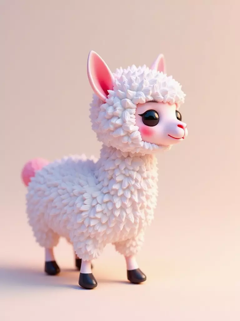 FluffyAlpaca Low-poly 3D model