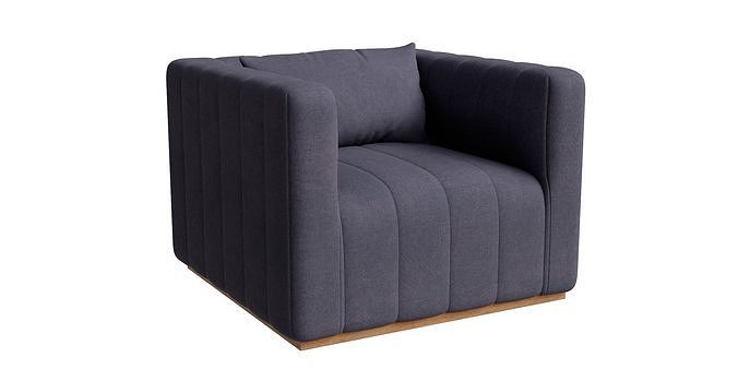 Stripe Rectangle Accent Chair 3D model