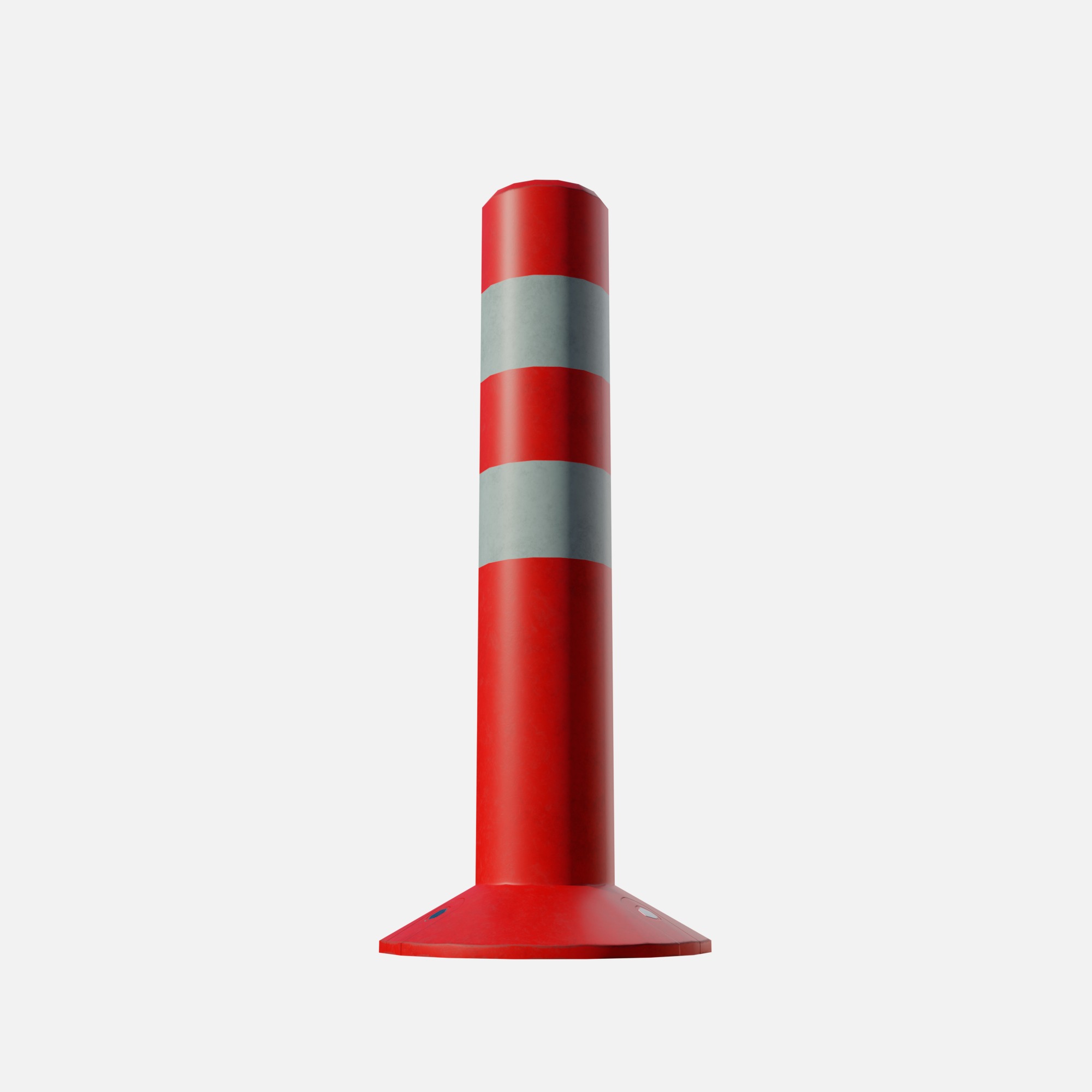 Road pole 45 cm Low-poly 3D model_2