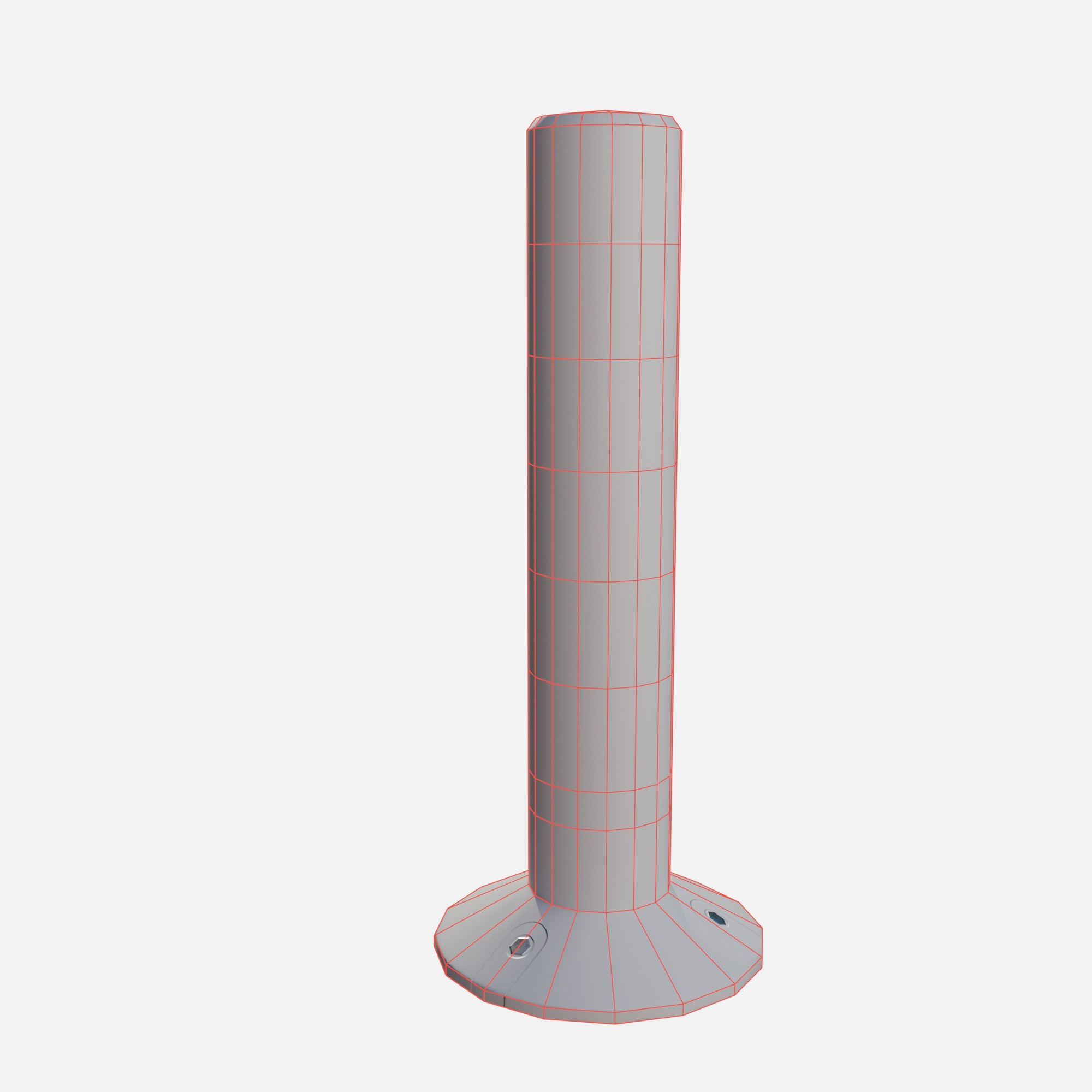 Road pole 45 cm Low-poly 3D model_5