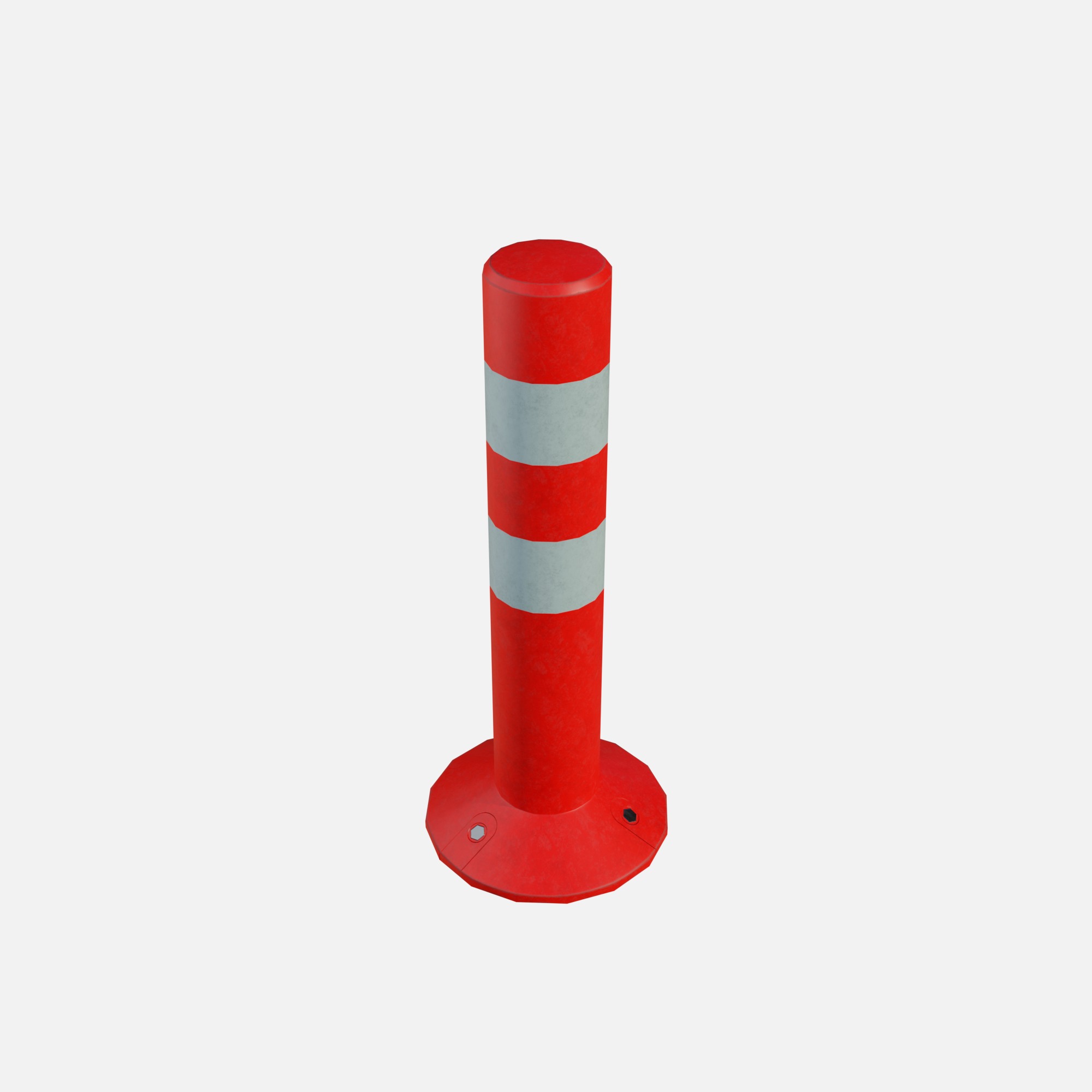 Road pole 45 cm Low-poly 3D model_1