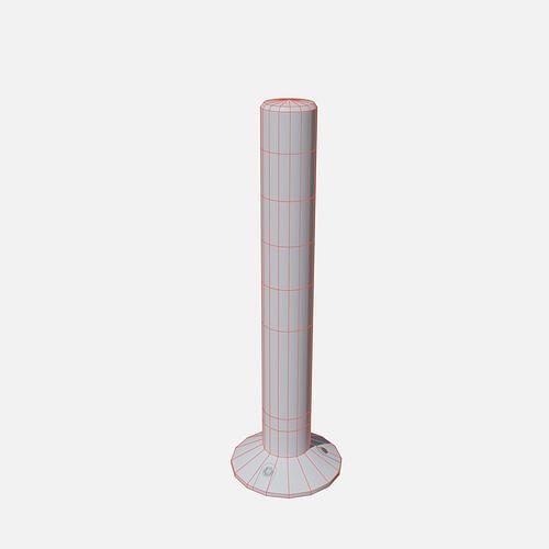 Road pole 45 cm Low-poly 3D model 7