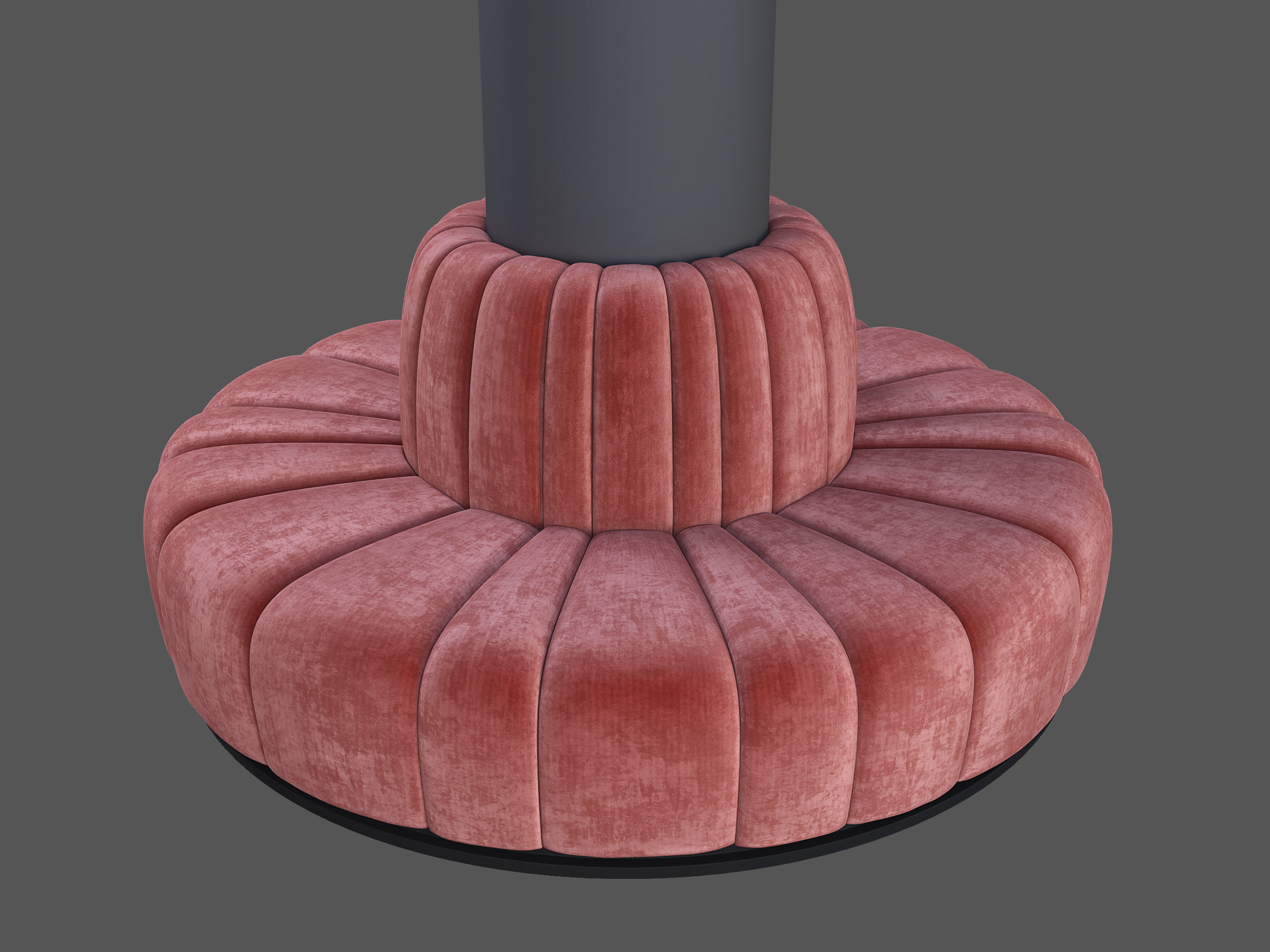 Round Column Sofa Set Serie part8 3D model_4