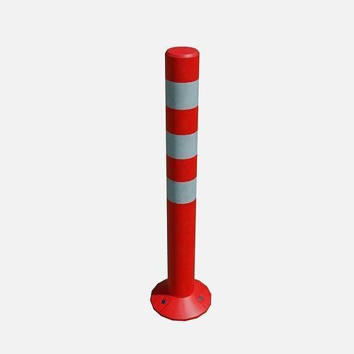 Road pole 75 cm Low-poly 3D model