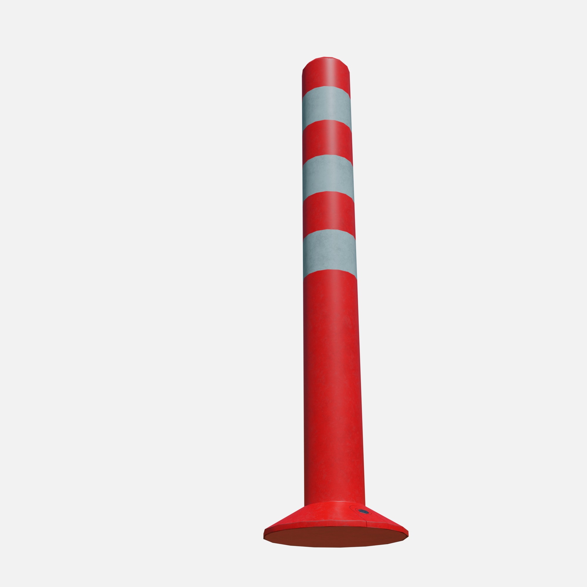 Road pole 75 cm Low-poly 3D model_3