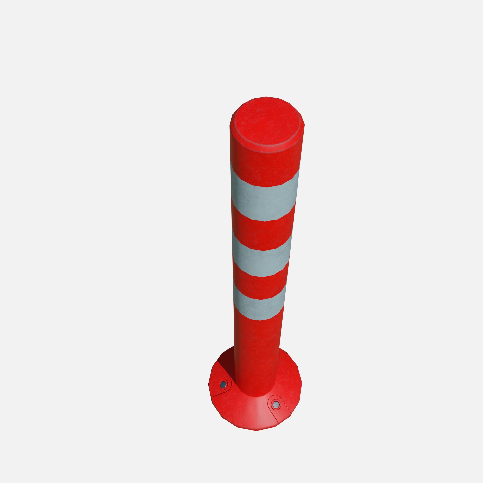 Road pole 75 cm Low-poly 3D model_2