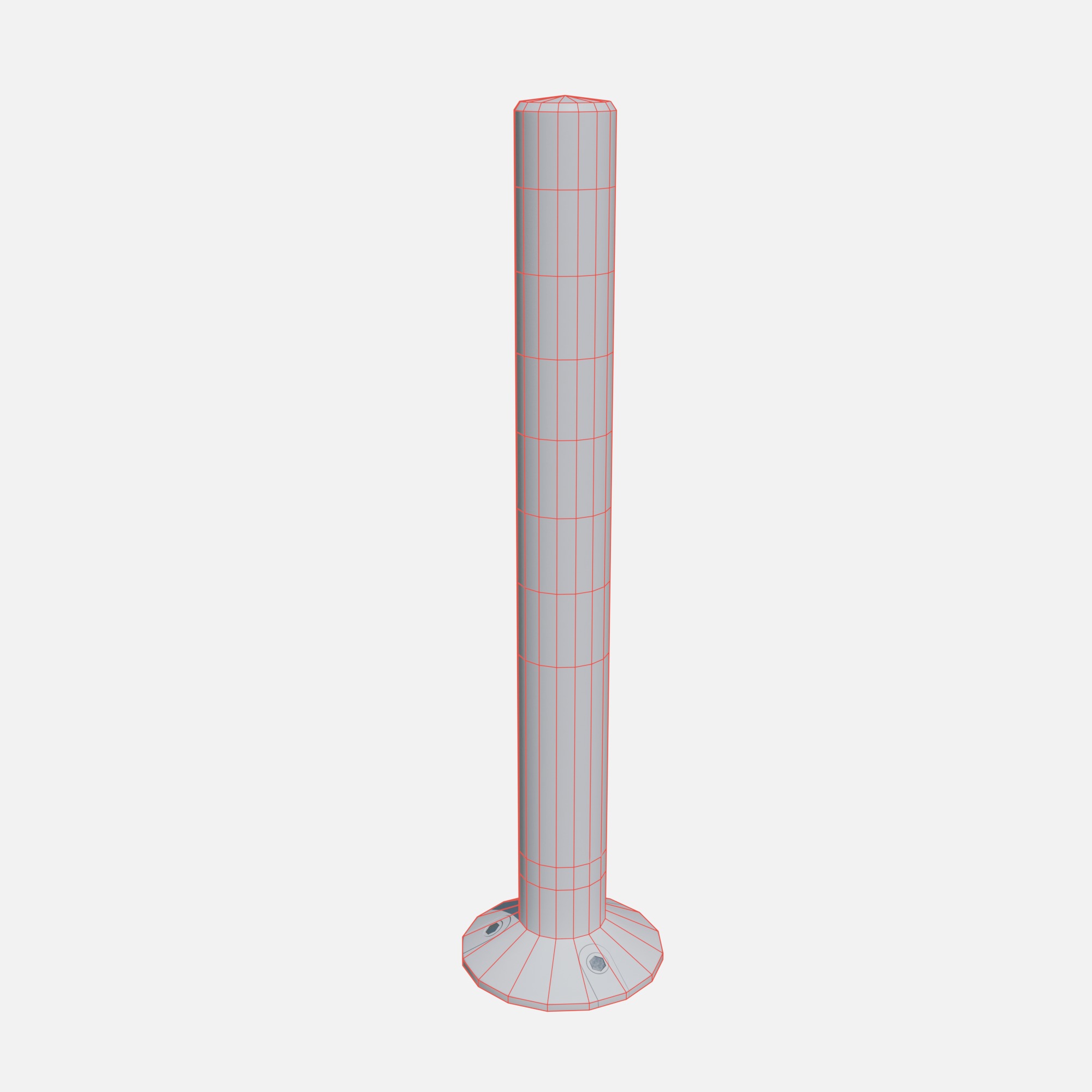 Road pole 75 cm Low-poly 3D model_5