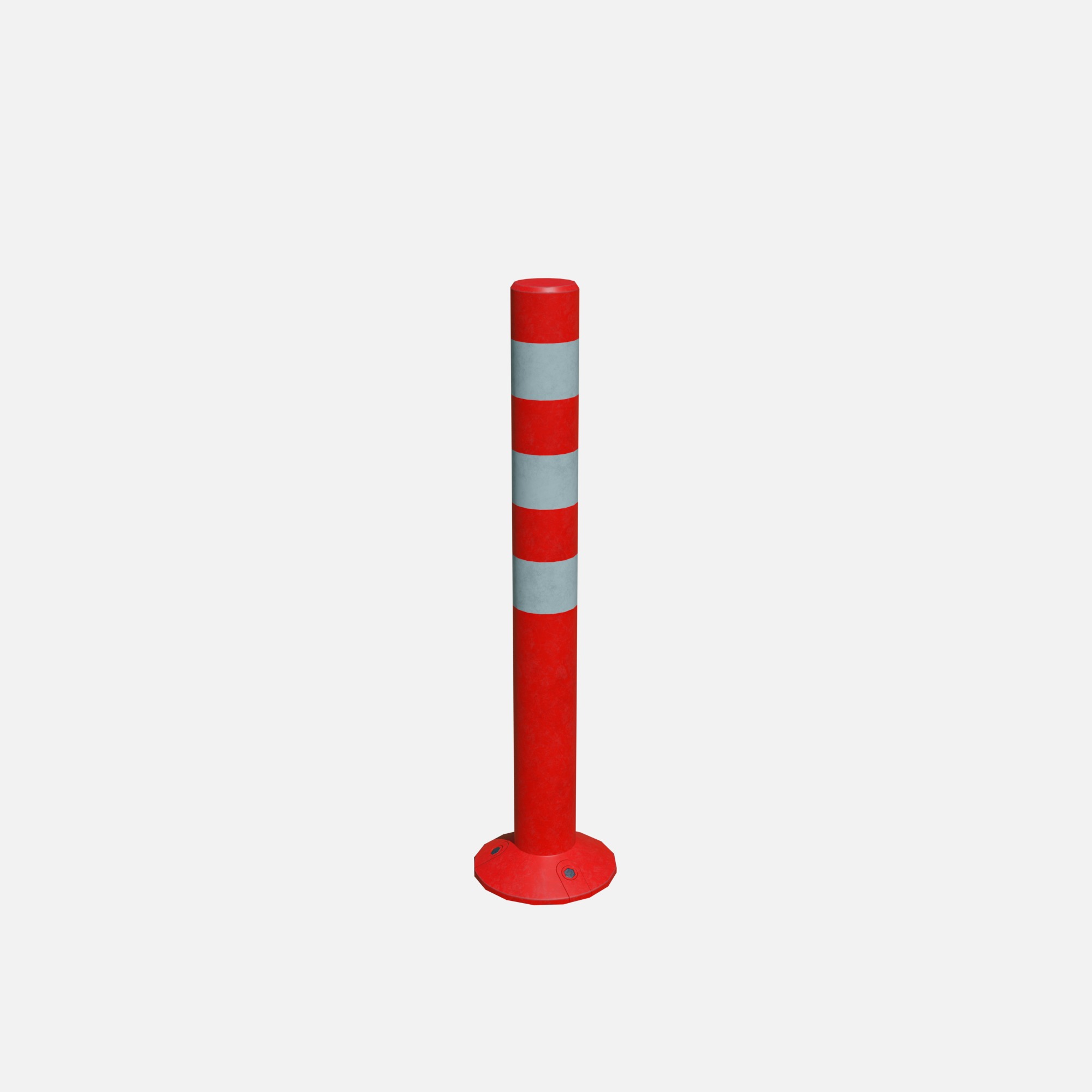 Road pole 75 cm Low-poly 3D model_4