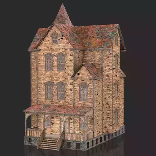 Old Medieval Abandoned House 2 3D model