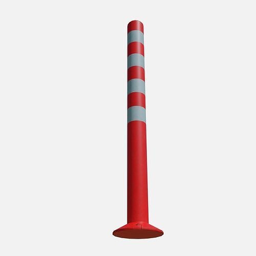 Road pole 100 cm Low-poly 3D model 3