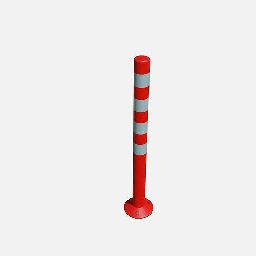 Road pole 100 cm Low-poly 3D model 4